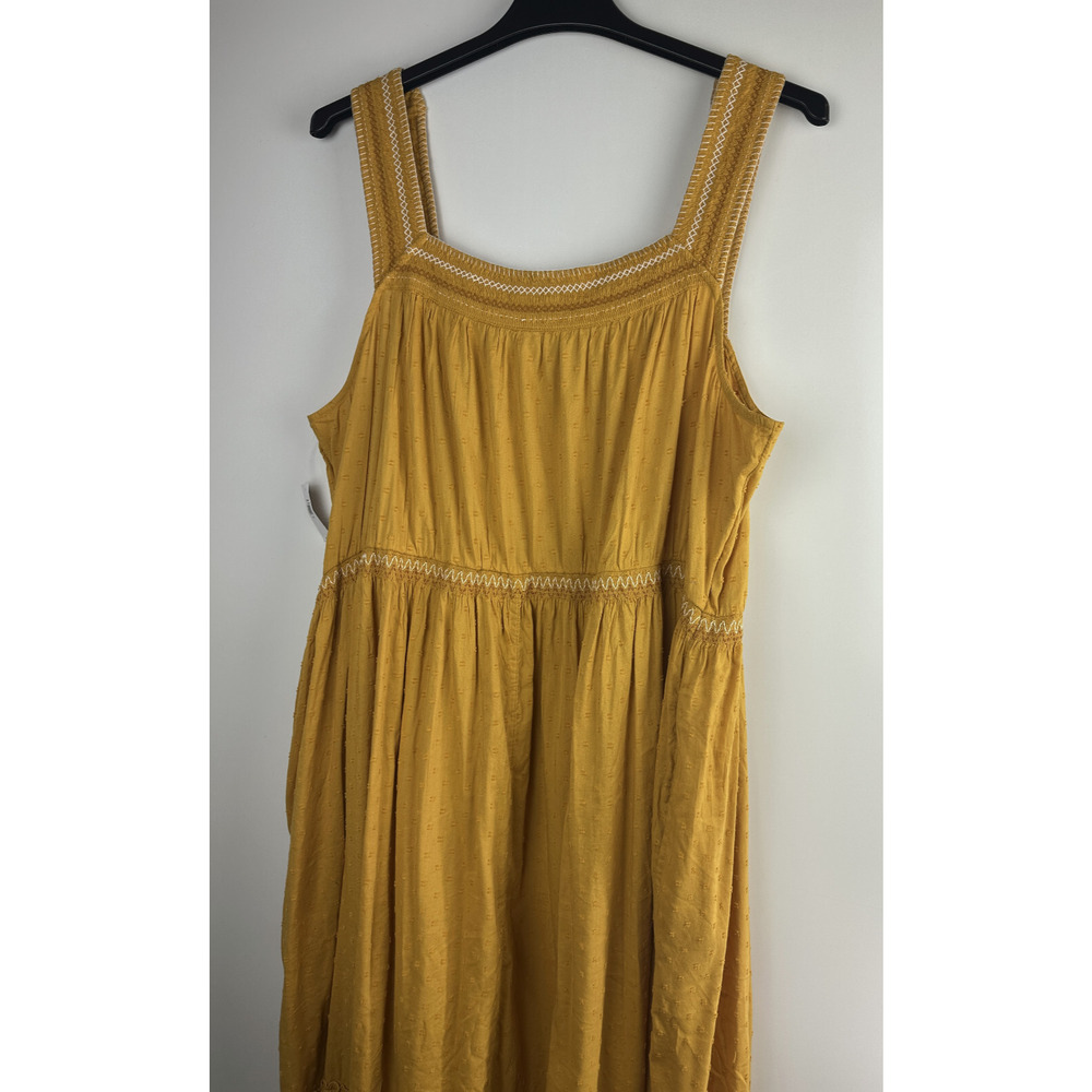 Old Navy Sleeveless Waist Defined Embroidered Clip Dot Maxi Dress Plus Size 3X - Picture 13 of 15